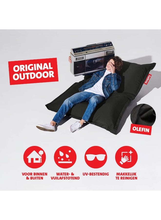 Fatboy Original Outdoor Bean Bag Chair – Large, 134 x 180 cm Lounge Seat for Patio, Garden & Poolside – UV, Water & Dust Resistant, Durable Olefin Fabric, Washable Cover – Indoor & Outdoor - Thunder Grey - Image 4